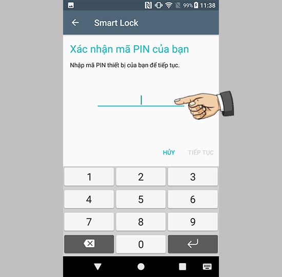 Bạn nhập mã pin